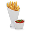 Oramics 2 in 1 Snackschale Pommesschale mit herausnehmbarer Dip Schüssel – aus Kunststoff, spülmaschinenfest – zum Servieren von Snacks mit Dips oder Pommes, Fingerfoodhalter