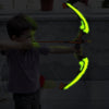 Bogenschießen Set 1x Zielscheibe 1x Pfeil Halter 3x Saugnapf Pfeile und 1x LED Lichter Bogen für Kinder ab 6 Jahre - Kinder Spielzeug Bogen-Set für Mädchen und Junge - Indoor Outdoor Spiel