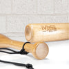 Robuster Massivholz Baseballschläger aus Holz rutschfester Griff 18 Zoll 48cm - Outdoor Baseball Schläger mit Schlaufe und Tragetasche für Training und Selbstverteidigung Natur Holzfarbe