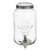 Oramics Getränkespender aus Glas mit Zapfhahn – 3 Liter – für Warm- und Kalkgetränke mit Metallbügelverschluss im Retro Einmachglas Design, für Bowle, Cocktails, Säfte oder Mixgetränke