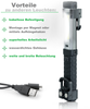 Wiederaufladbare LED USB Arbeitsleuchte mit 2 Haken und Magnet - COB + XPE Taschenlampe Werkstattlampe Inspektionsleuchten für Auto Reparatur, Werkstatt, Camping - Beleuchtung Reichweite ca. 300m